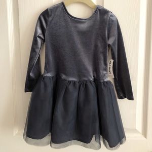 NWT! Grey Velvet Tutu Dress from Old Navy